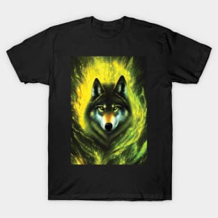 Beautiful Wolf Artwork | Wolf Themed Decor | Aesthetic Wolf | Wolf Illustration T-Shirt